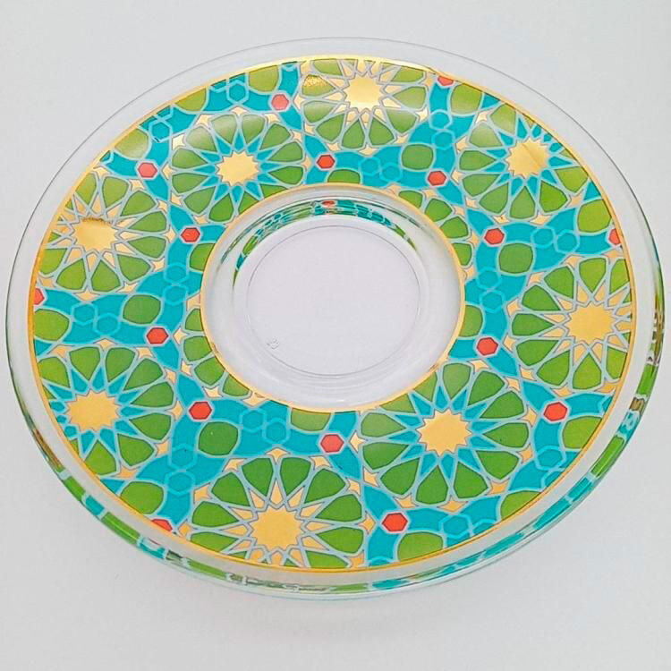 フェリシモの雑貨 Kraso|カップ＆ソーサー（PASABAHCE）Mosaic Tile Green 2