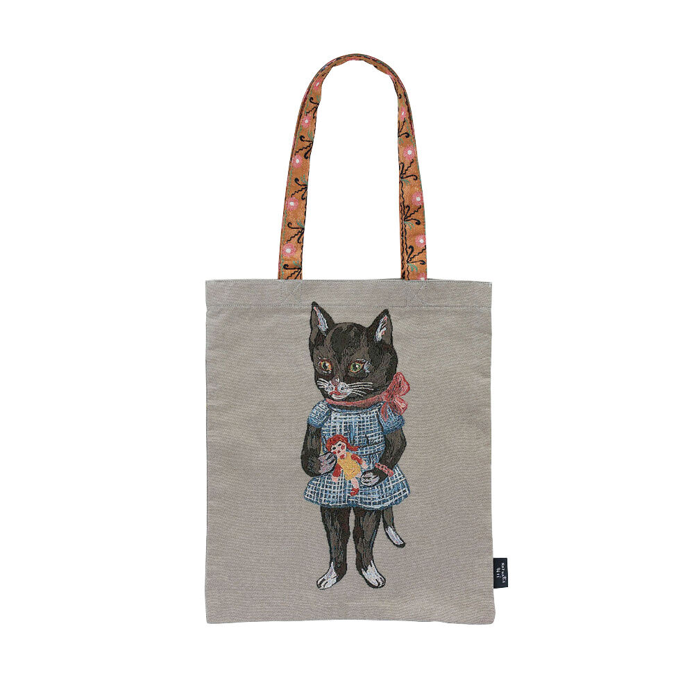 フェリシモの雑貨Kraso［クラソ］|Nathalie Lete Rectangle tote bag Black cat