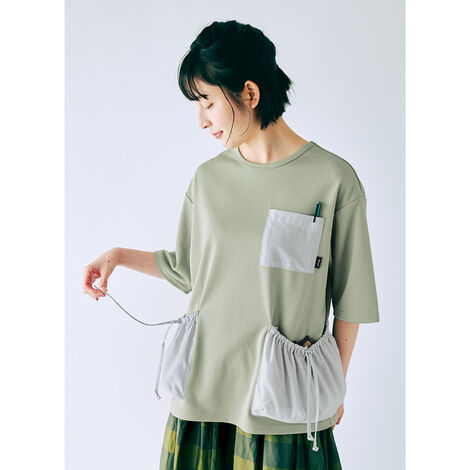 フェリシモの雑貨 Kraso | 着られるバッグきんちゃくポケットシャツ