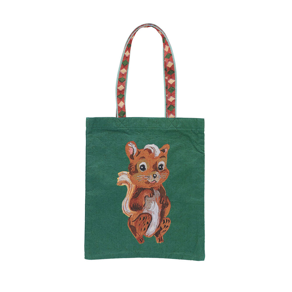 フェリシモの雑貨Kraso［クラソ］|Nathalie Lete Rectangle tote bag Squirrel