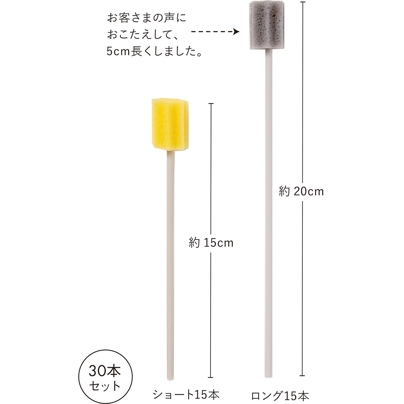 フェリシモの雑貨Kraso|1/d for Inbetween　15cm＆20cm　すきま用お掃除棒ミックスの会