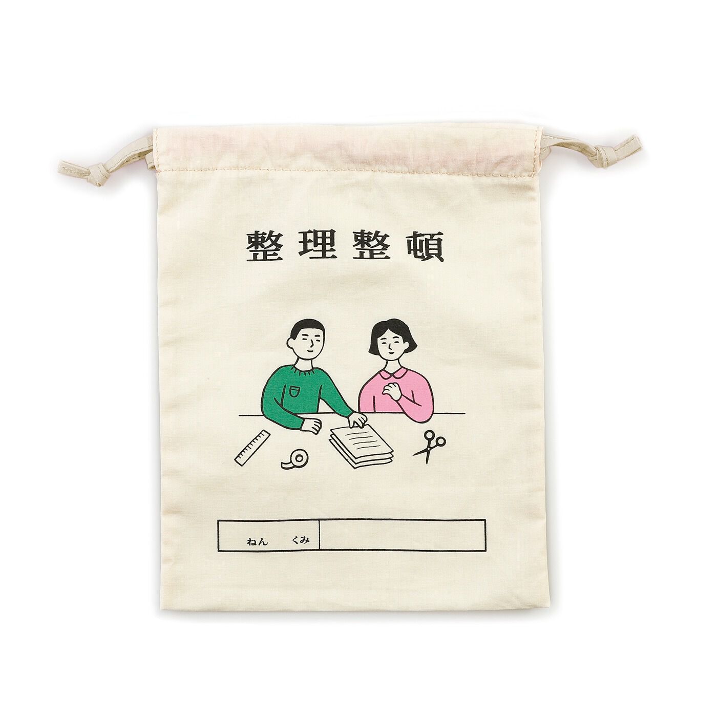フェリシモの雑貨 Kraso|ニューレトロ　巾着袋　整頓の達人２枚セット