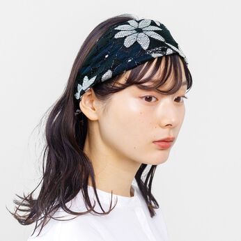 フェリシモの雑貨Kraso［クラソ］ | レース×チュールかろやかヘアターバン