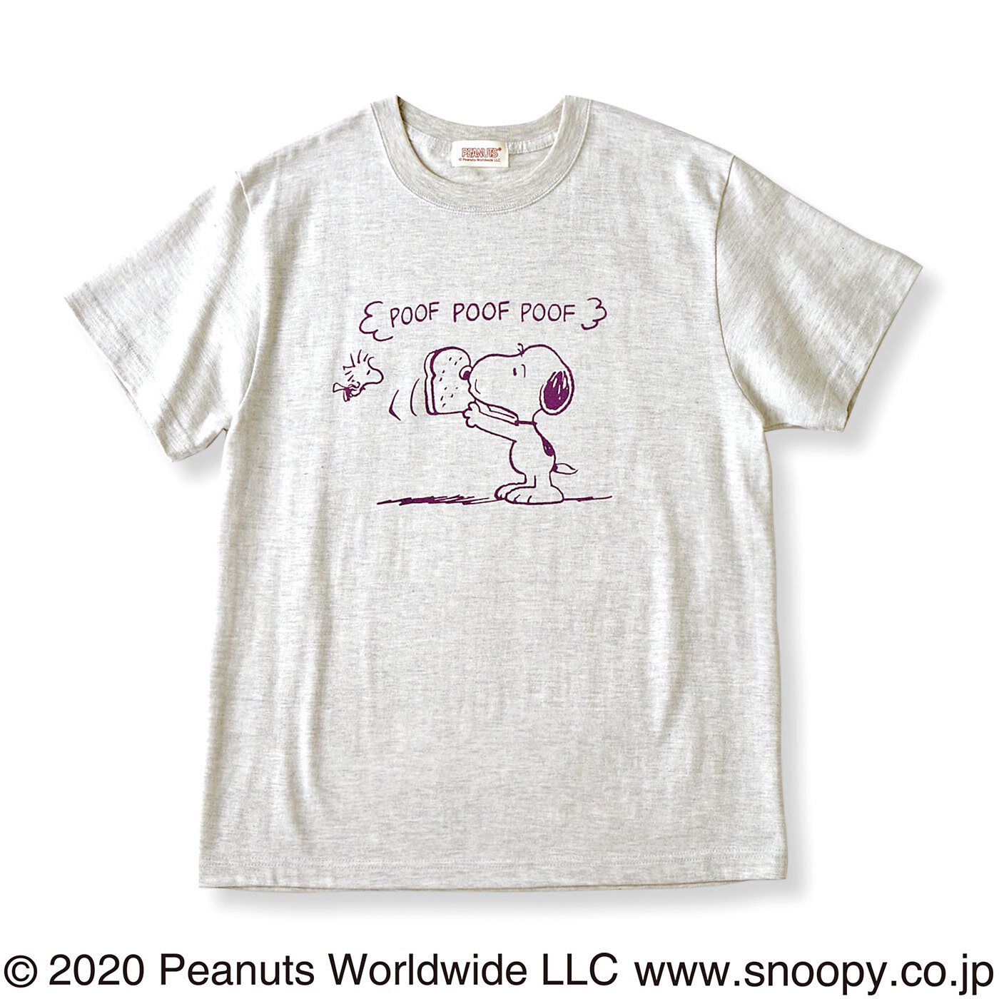 フェリシモの雑貨 Kraso|PEANUTS スヌーピーと仲間たち　ロゴ入りTシャツの会|〈スヌーピー＆ウッドストック〉