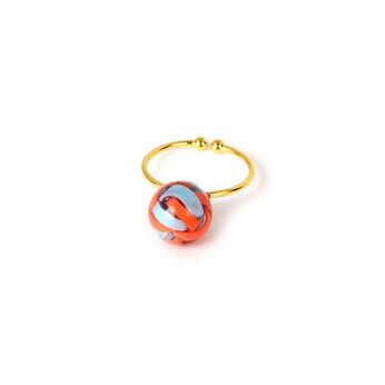 フェリシモの雑貨Kraso［クラソ］ | ケーブル廃材アクセサリーフリーリング〈水色／橙〉