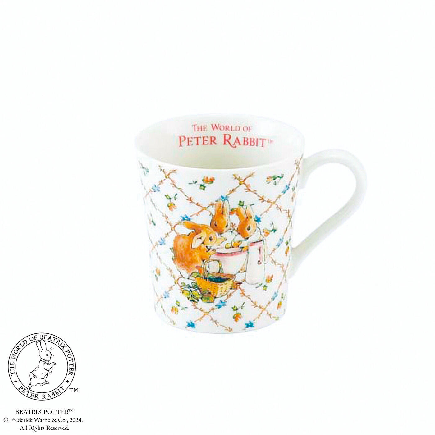 フェリシモの雑貨 Kraso|ピーターラビット（TM）　フラワーシェイプが上品な華やかスリムマグカップの会|〈スープ〉
