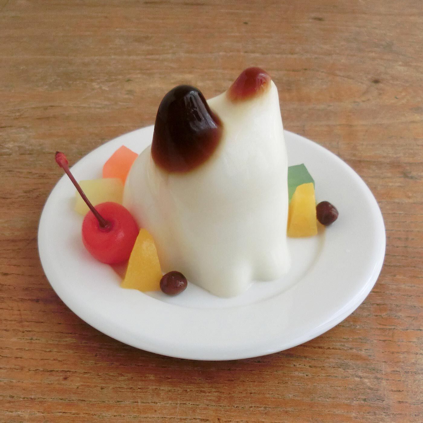 フェリシモの雑貨Kraso［クラソ］|子ねこゼリーに子ねこライス！ 子ねこ料理が作れる子ねこ型カップの会|ぶちねこゼリーのでき上り。