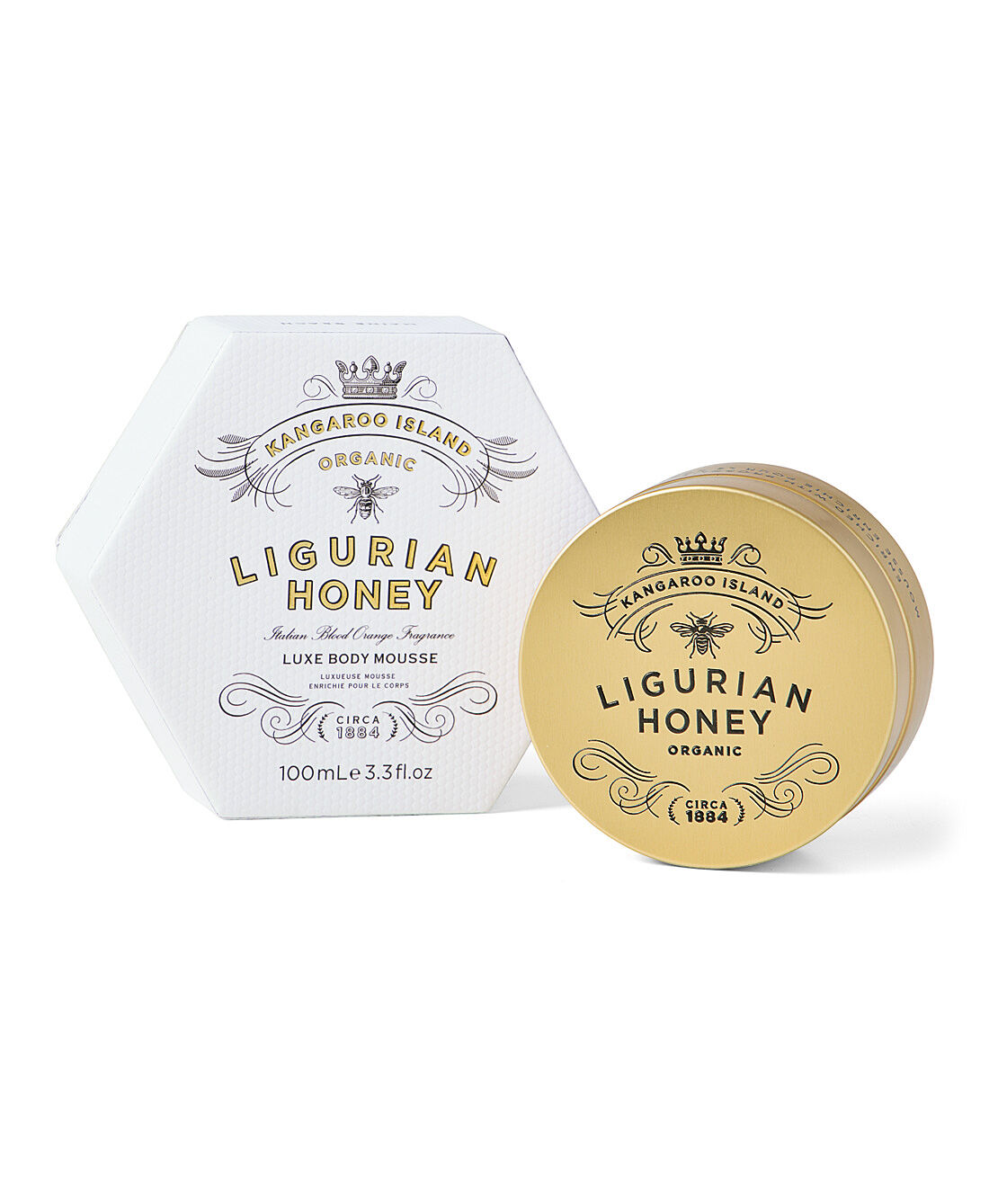 フェリシモの雑貨 Kraso|LIGURIAN HONEY　リュクスボディムース|乾燥などのお悩みに。洗練されたボックス入りで、ご褒美やギフトにもおすすめです。