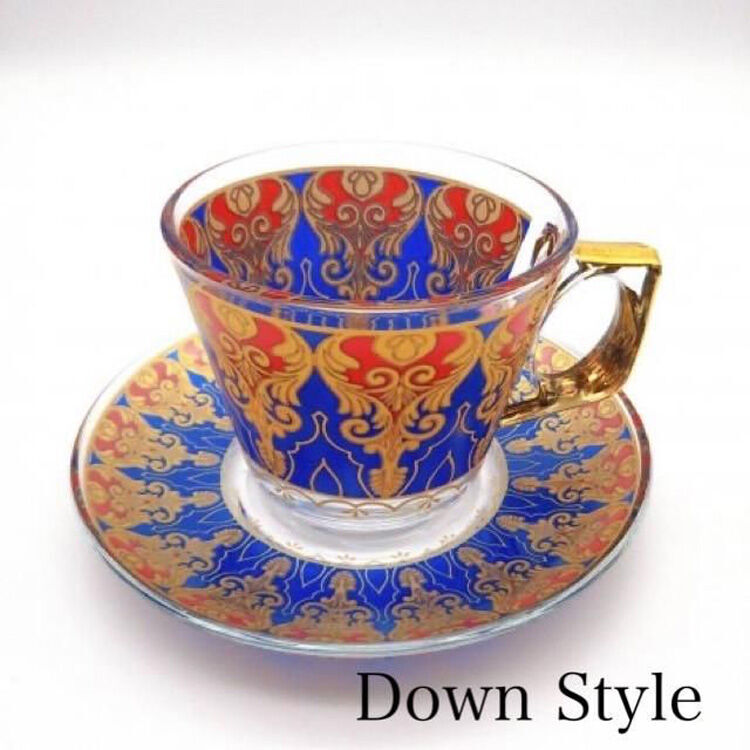フェリシモの雑貨 Kraso|カップ＆ソーサー（PASABAHCE）Violin Royal Blue