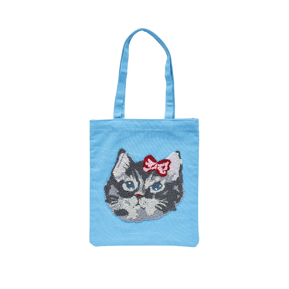 フェリシモの雑貨Kraso［クラソ］|Nathalie Lete Fluffy mini bag Gray cat