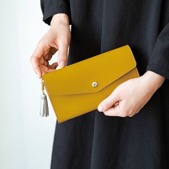 フェリシモの雑貨 Kraso | 縦入れカードケース７つのハッピー黄色長財布