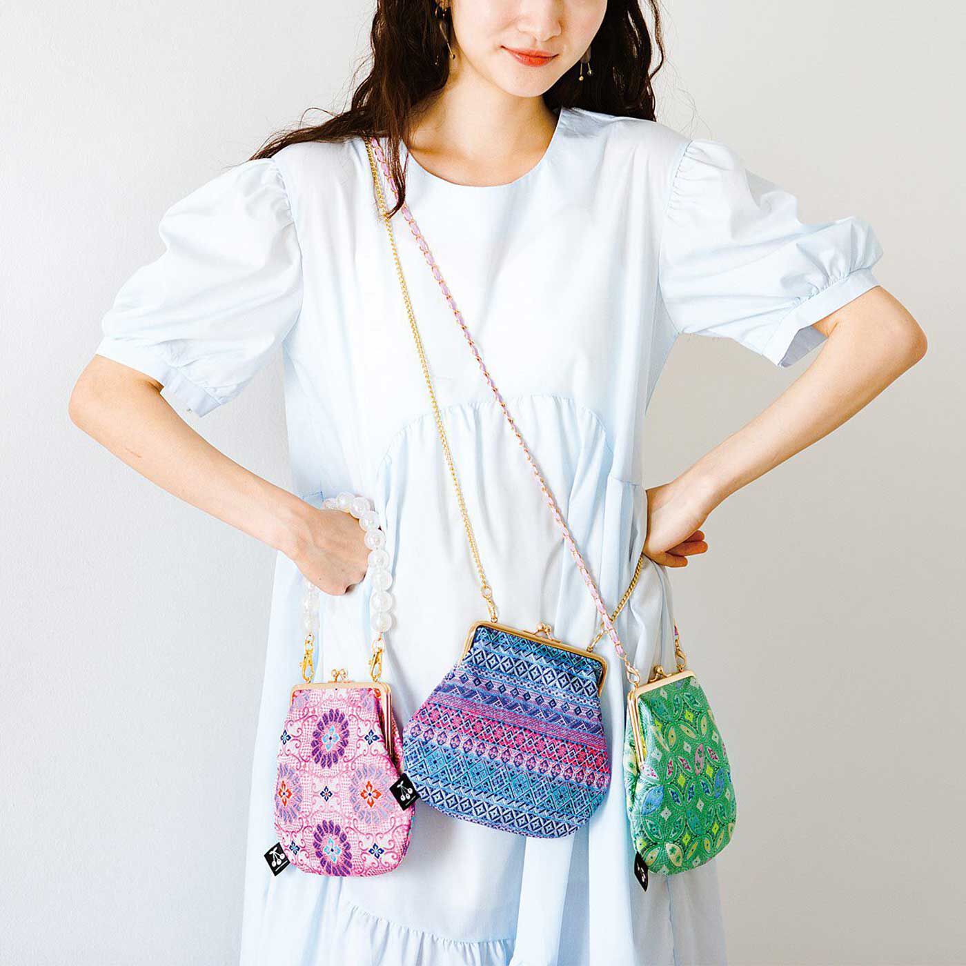 フェリシモの雑貨Kraso［クラソ］|KAWAII COMPANY　京都で1973年に創業　伝統和模様を尊ぶ　カワイイ京織がま口ポーチの会