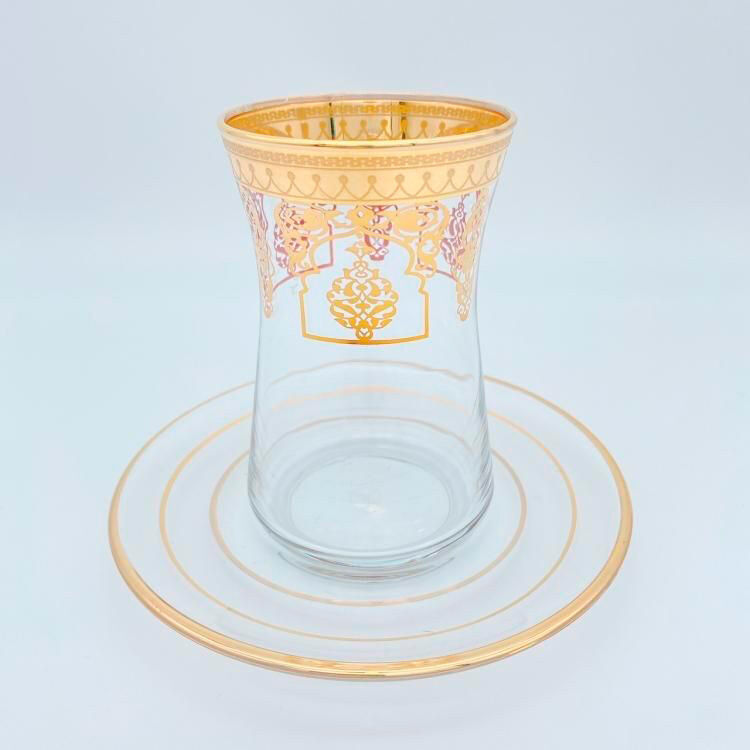 フェリシモの雑貨 Kraso|チャイグラスClear Gold Line 2（ハンドルなし）