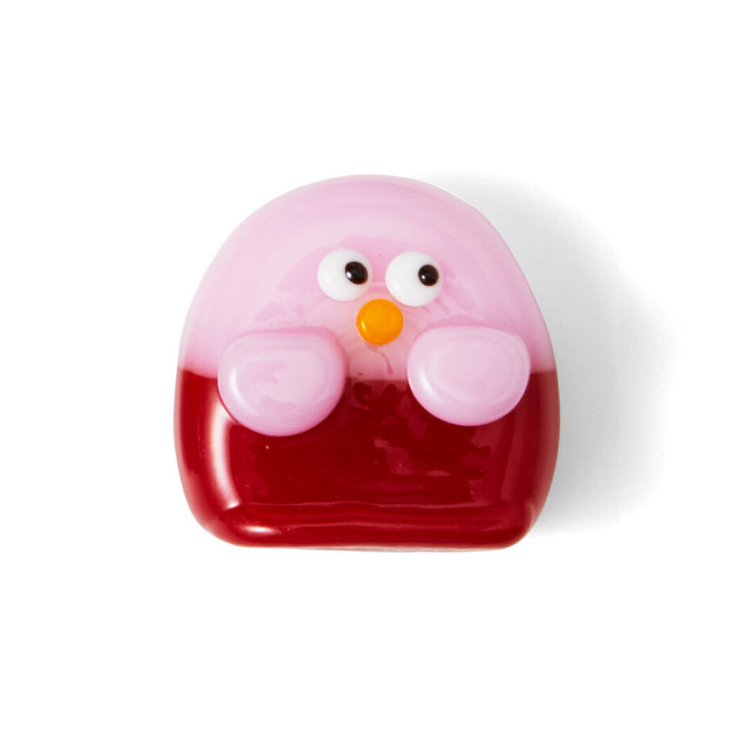 フェリシモの雑貨Kraso［クラソ］|KAWAII COMPANY 食卓にカワイイを忍ばせて はし置きにもなるガラスのモンスターのアートピースの会|〈ピンク〉