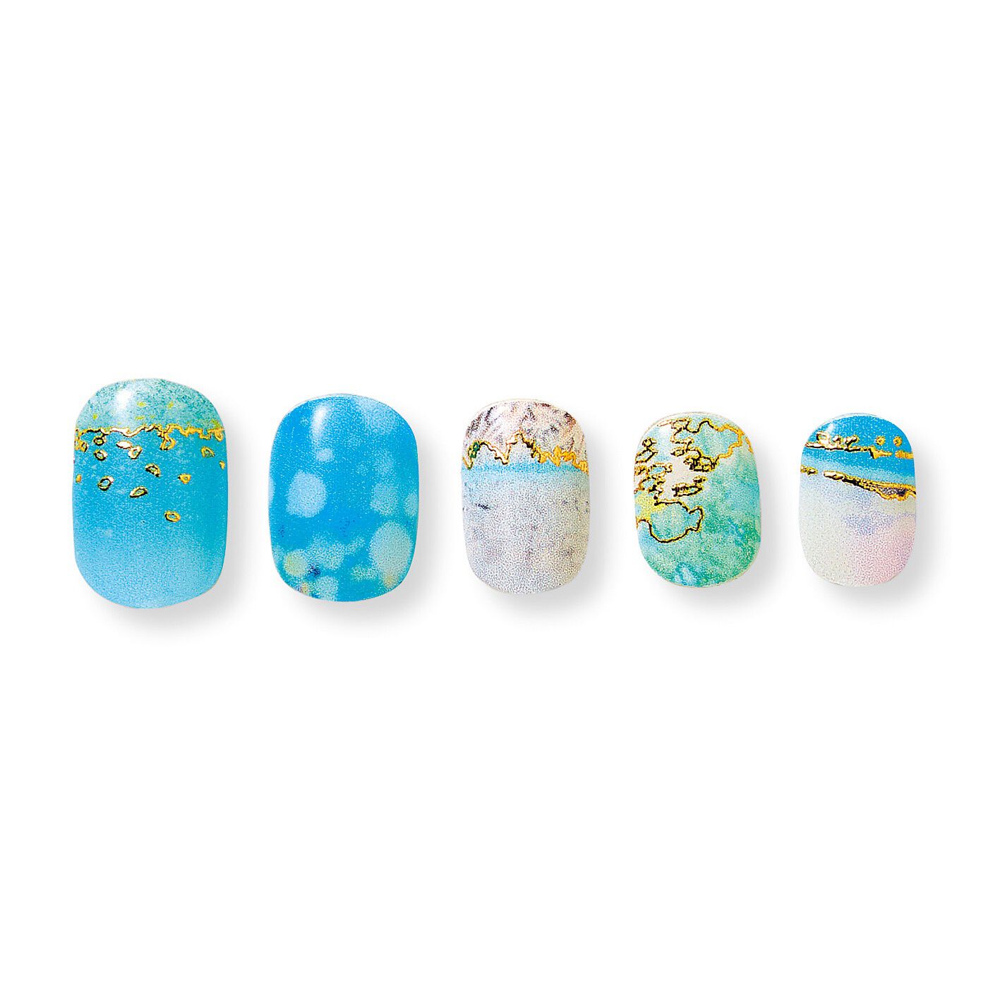フェリシモの雑貨Kraso|海とかもめ部　海の風景写真で爪を彩る ぷっくりジェル風ネイルシールの会|〈あたたかな海〉