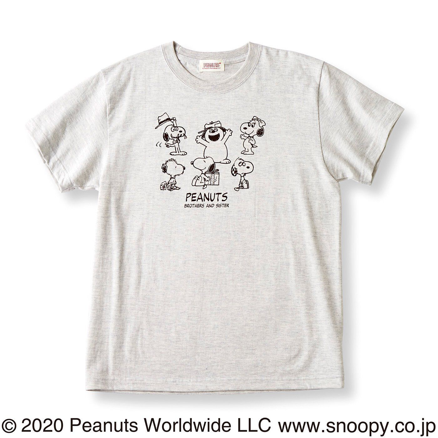 フェリシモの雑貨 Kraso|PEANUTS スヌーピーと仲間たち　ロゴ入りTシャツの会|〈スヌーピーときょうだい〉