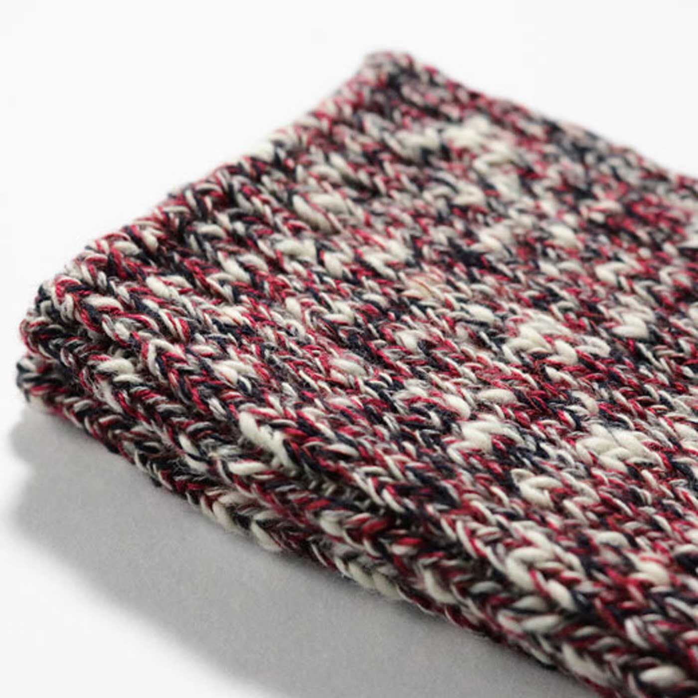 フェリシモの雑貨 Kraso|ミックス糸をふっくら編みあげた 表情豊かな厚手のコットンソックス