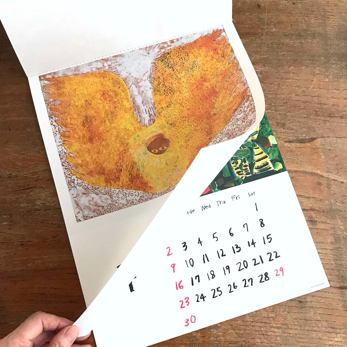 フェリシモの雑貨 Kraso|【数量限定】ミロコマチコ　壁掛けアートカレンダー2023|アートポスターみたいな「いい紙」。