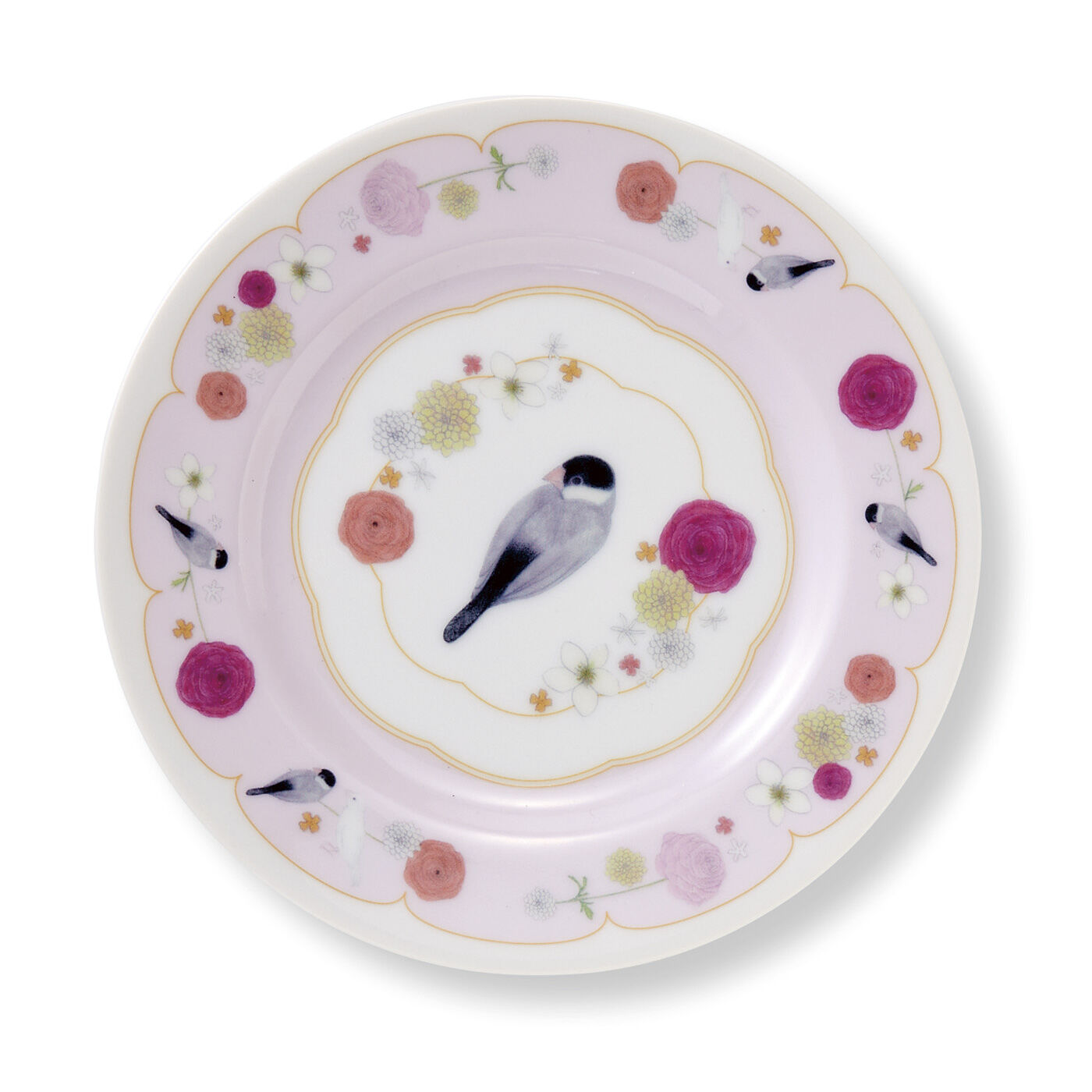 フェリシモの雑貨 Kraso|小鳥部　中澤季絵さんとつくった　テーブルコーデが華やぐ　小鳥プレートの会|〈文鳥〉