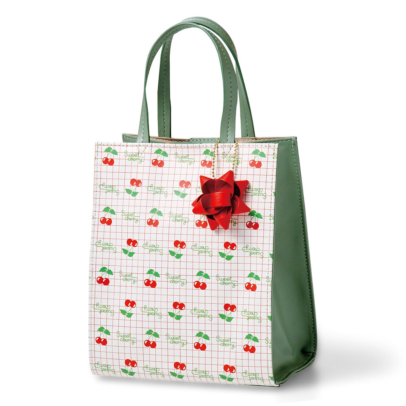 フェリシモの雑貨 Kraso|シモジマコラボ　プレゼントみたいな紙袋風トートバッグの会|〈チェリー〉