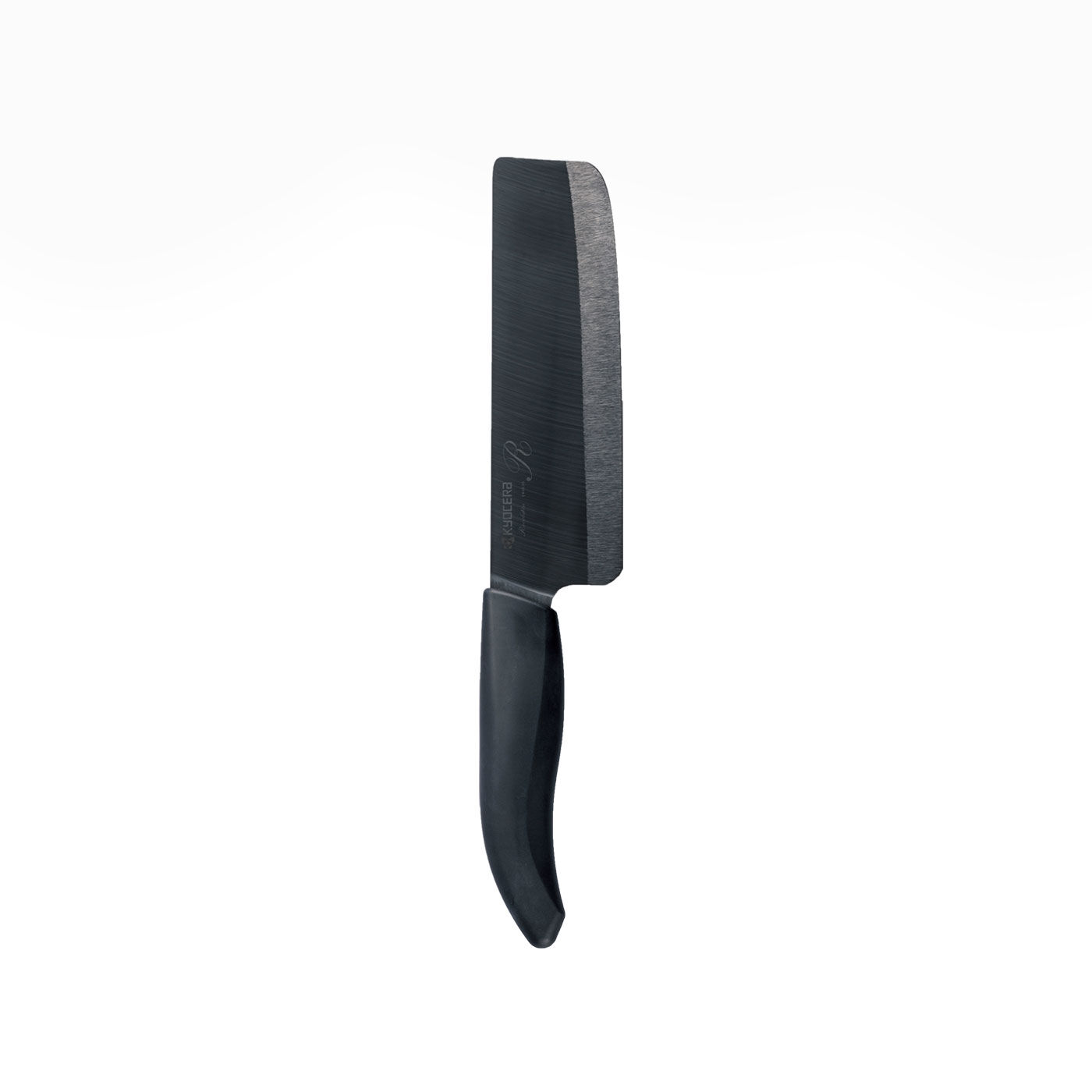 フェリシモの雑貨 Kraso|軽い・さびない・お手入れ簡単！ セラミックナイフ〈菜切りナイフ〉|ハンドルの材質には、すべりにくいオレフィン系エラストマーを採用。握りやすさを追求したラバーグリップです。