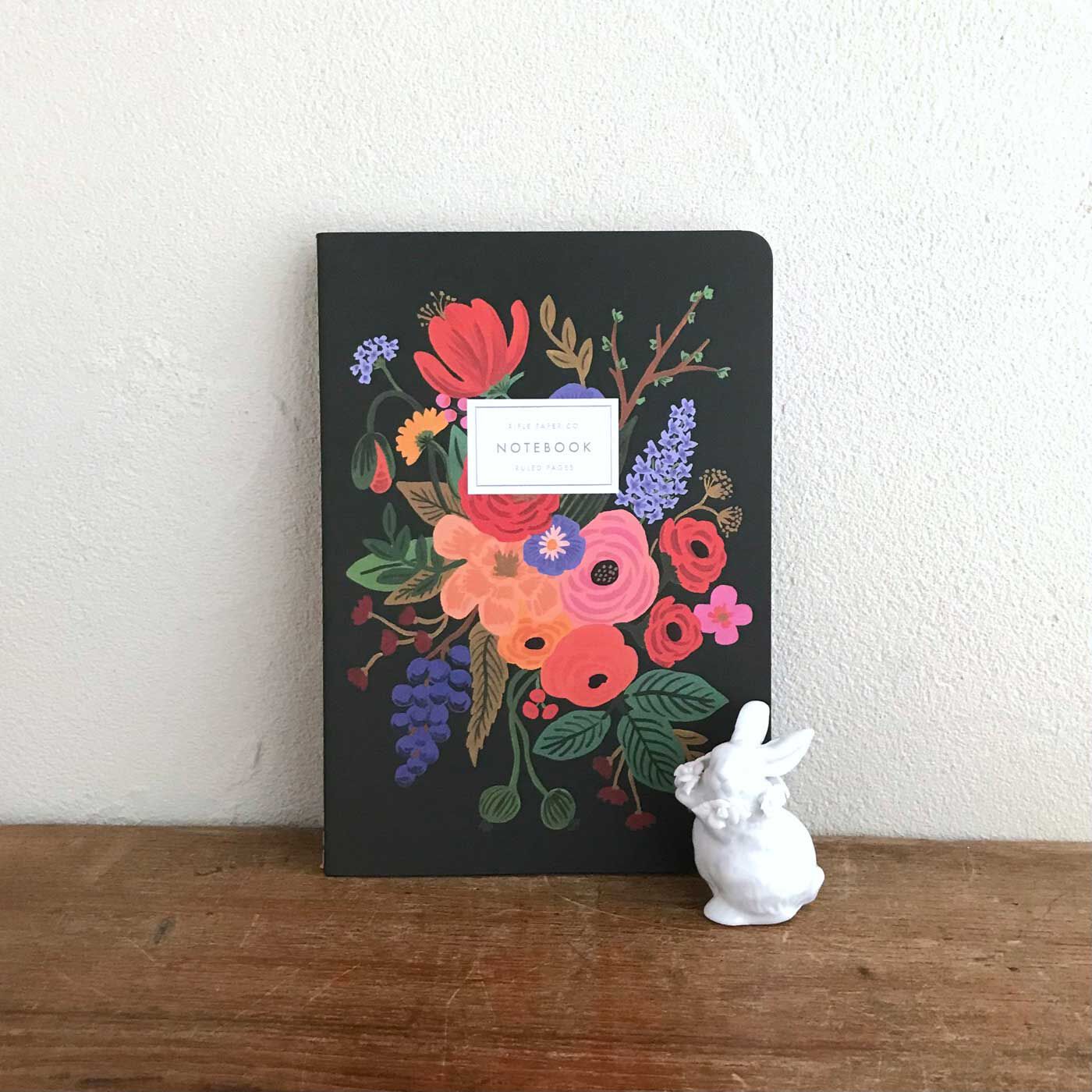 フェリシモの雑貨 Kraso|ライフルペーパー　ノート３冊セット〈ガーデンパーティ〉|飾りたくなる美しさ。