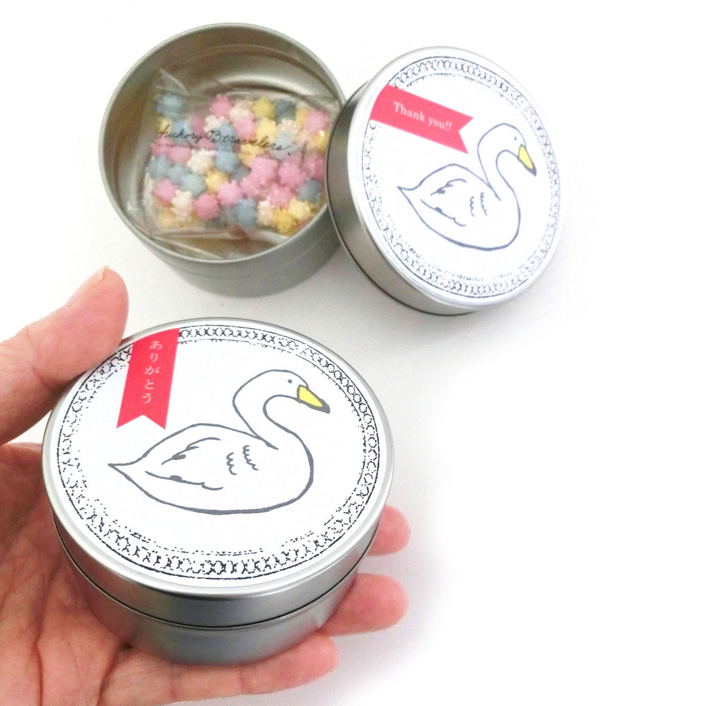 フェリシモの雑貨Kraso|飲みものに浮かべる!? 新潟で115年続く　かわいい伝統菓子「浮き星」ありがとう缶セット