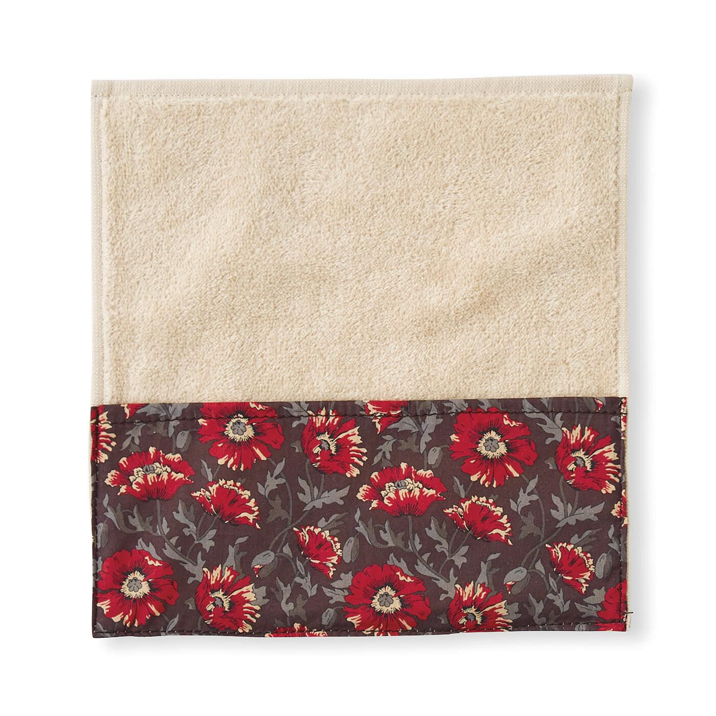 Floral タオル　pocket blanket 赤　セット