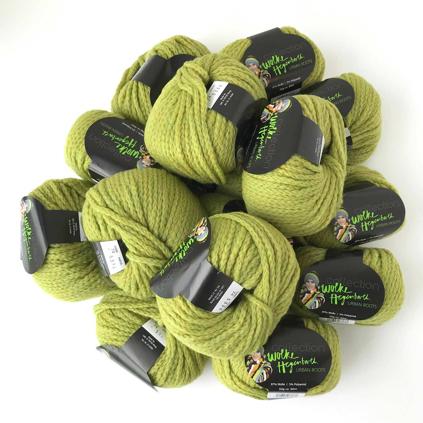 フェリシモの雑貨 Kraso|Urban Roots　毛糸50g×15玉セット〈セーターの簡単レシピ付き〉|お申し込みカラー3：グリーン