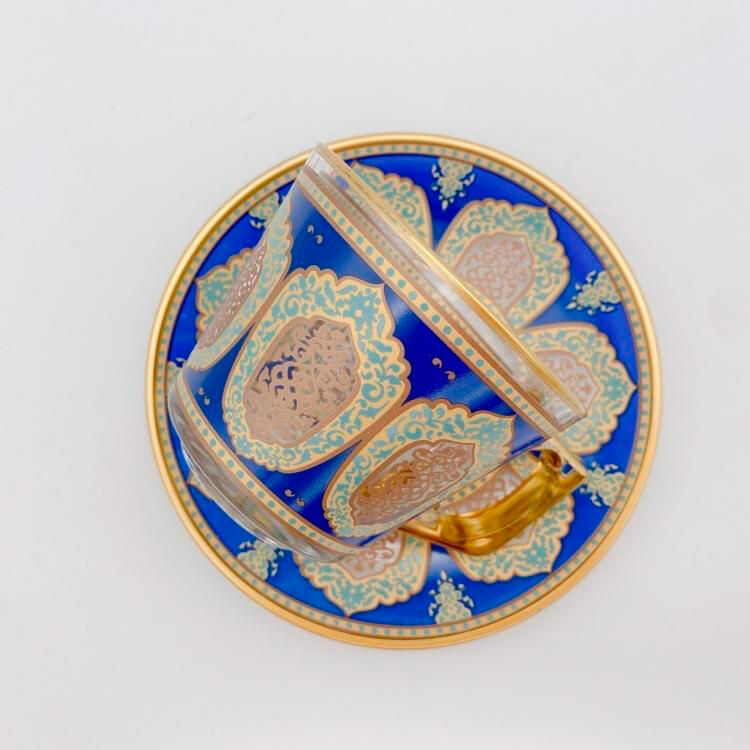 フェリシモの雑貨 Kraso|カップ＆ソーサー（PASABAHCE）Tile Royal Blue縁なし