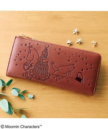 フェリシモの雑貨 Kraso | MOOMIN ぱかっと開いて中が見やすいL字型型押し長財布
