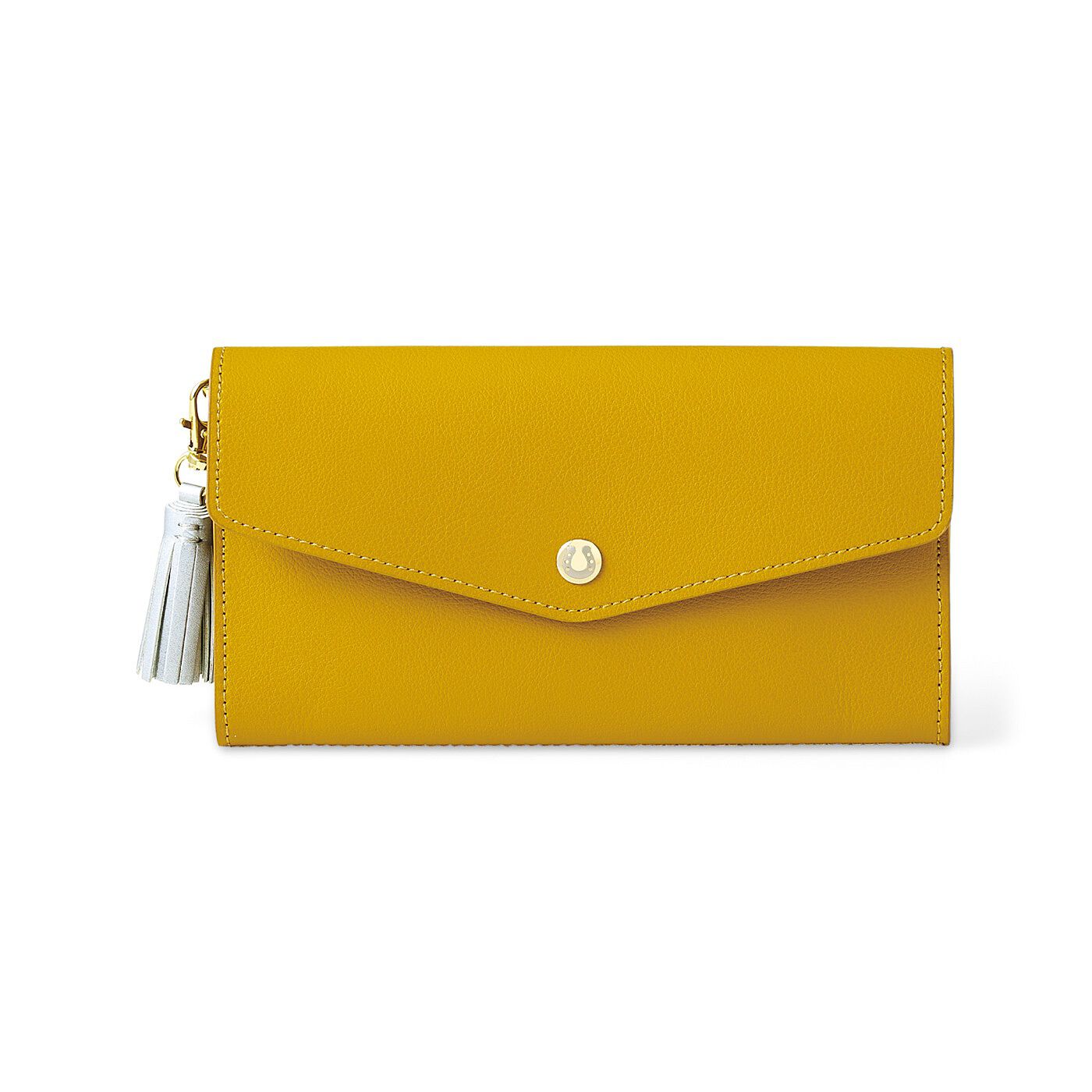 フェリシモの雑貨 Kraso|縦入れカードケースが使いやすい　目指せ開運！　7つのハッピーが詰まった　黄色い長財布