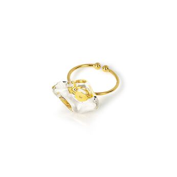 フェリシモの雑貨 Kraso | ワインボトル廃材アクセサフリーリング〈透明〉