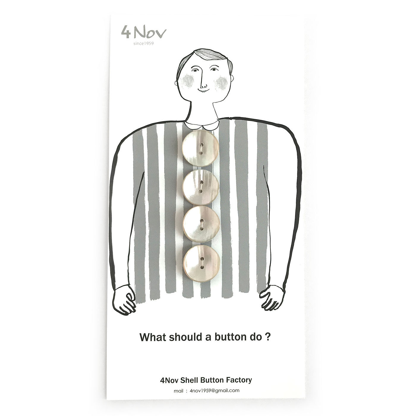 フェリシモの雑貨Kraso|4Nov 奈良の貝ボタンセット〈玉貝1500〉|●１回のお届けセットです。お申込みタイプ１：丸4個
