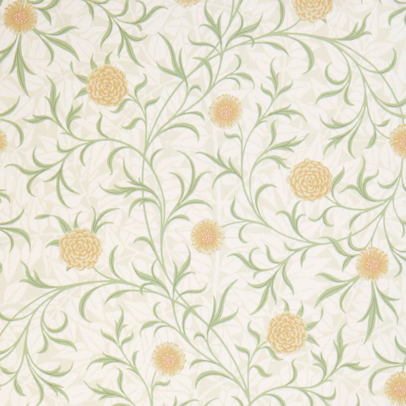 フェリシモの雑貨Kraso|mt  CASA　貼ってはがせるインテリアシート〈Morris & Co.〉の会|お申込みタイプ2：Scroll and Flower　柄が少し小さめで繊細なタッチ。愛らしいマリーゴールドが、風にやさしく揺れているお花畑のような美しいデザインです。