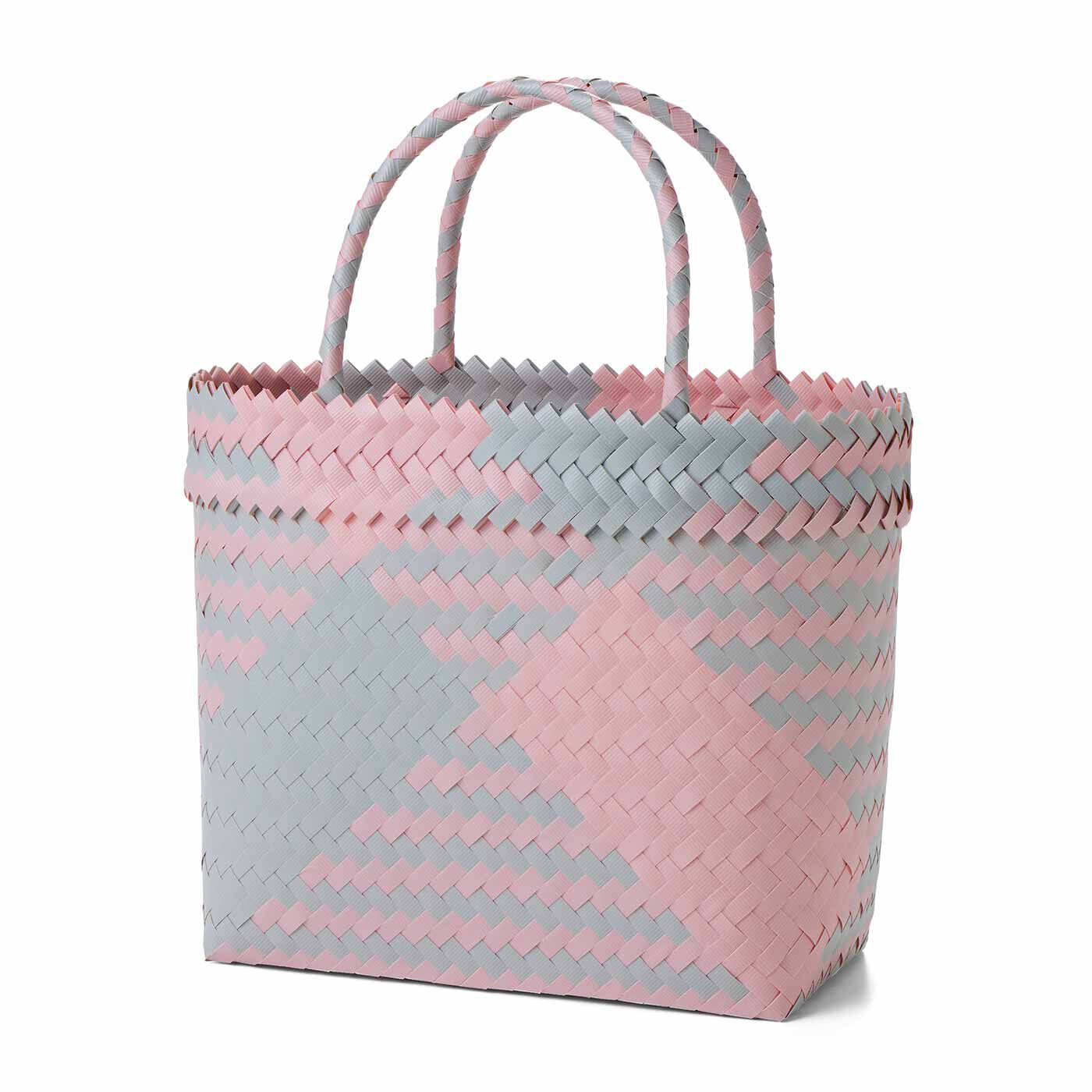 Couturier[クチュリエ]|軽やかにお出かけしよう！ 大人のプラかごバッグの会|ピンクチェック柄のマルシェバッグ