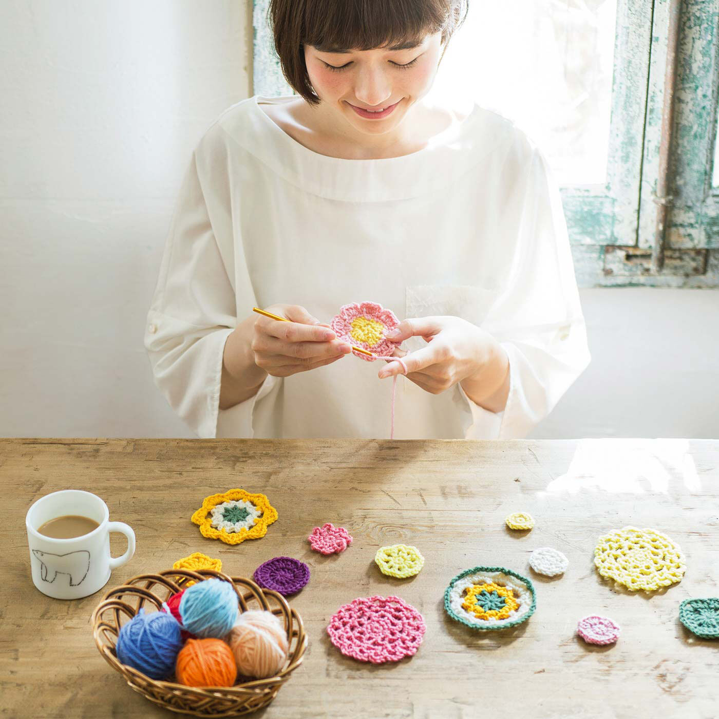 Couturier[クチュリエ]|【9回分セット販売】「はじめてさんのきほんのき」 くさり編みからきちんとレッスン♪ かぎ針モチーフ編みの会