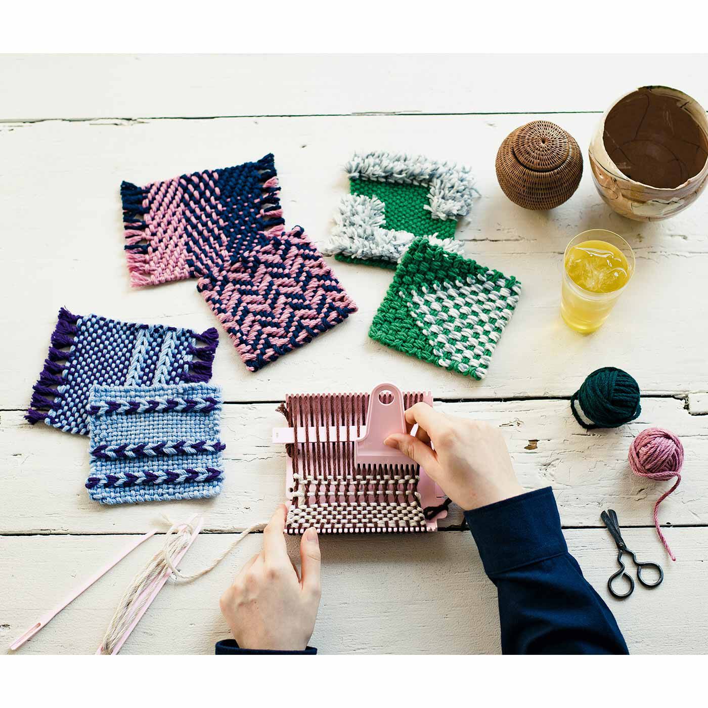 クチュリエ|私にも作れる！ 模様が楽しい 手織りのコースターの会
