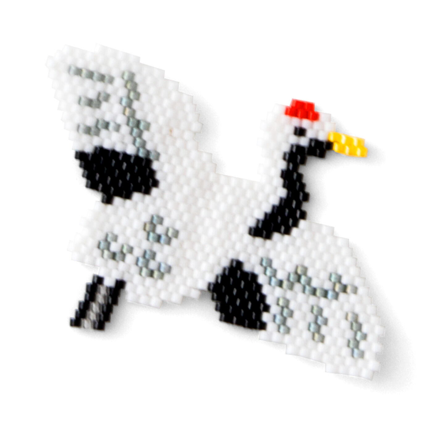 Couturier|【タイプが選べる】縁起もので開運祈願！ 粋なビーズステッチチャーム|12.鶴〈不老長寿〉