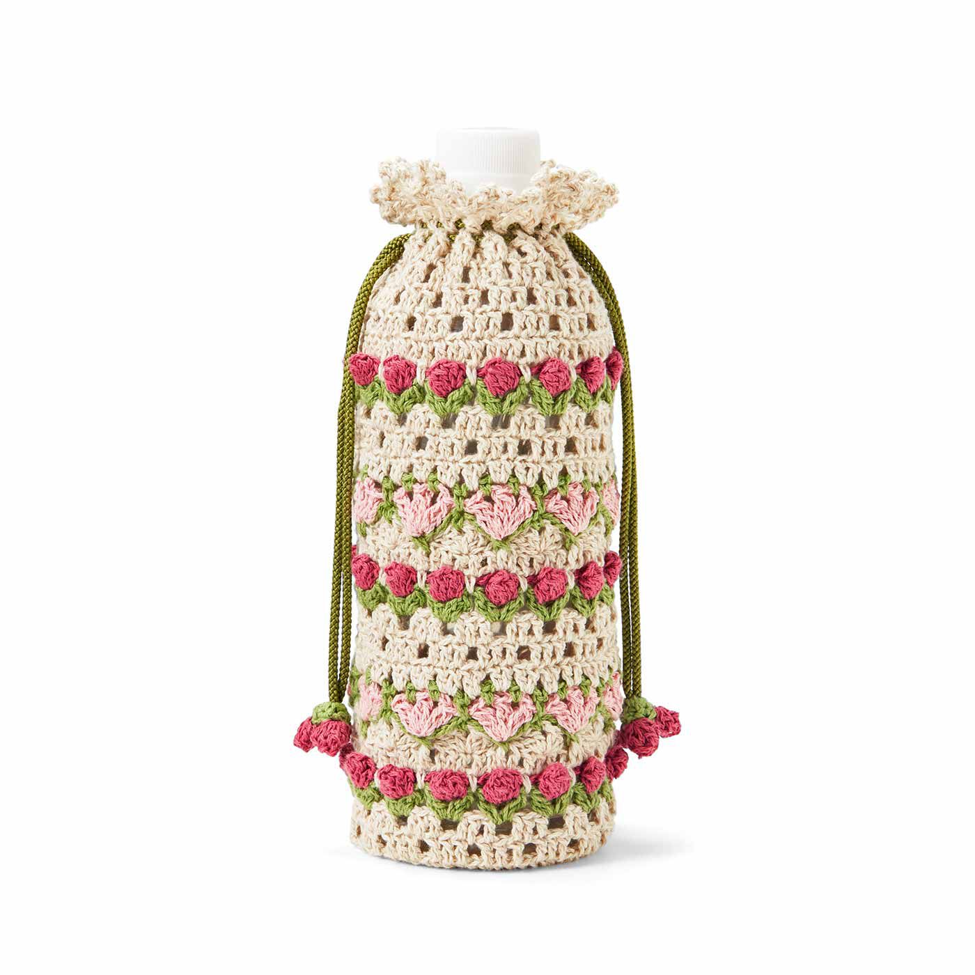 Couturier|かぎ針編みで花を咲かせる コットン糸のボトルカバーの会|チューリップ