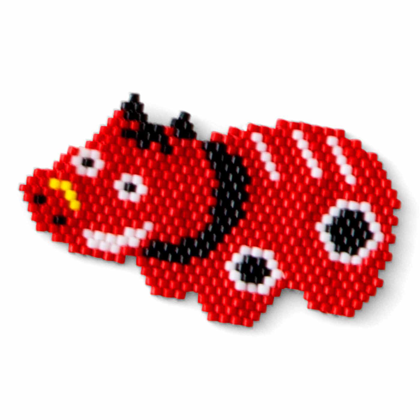 Couturier|【タイプが選べる】縁起もので開運祈願！ 粋なビーズステッチチャーム|10.赤べこ〈壮健祈願〉