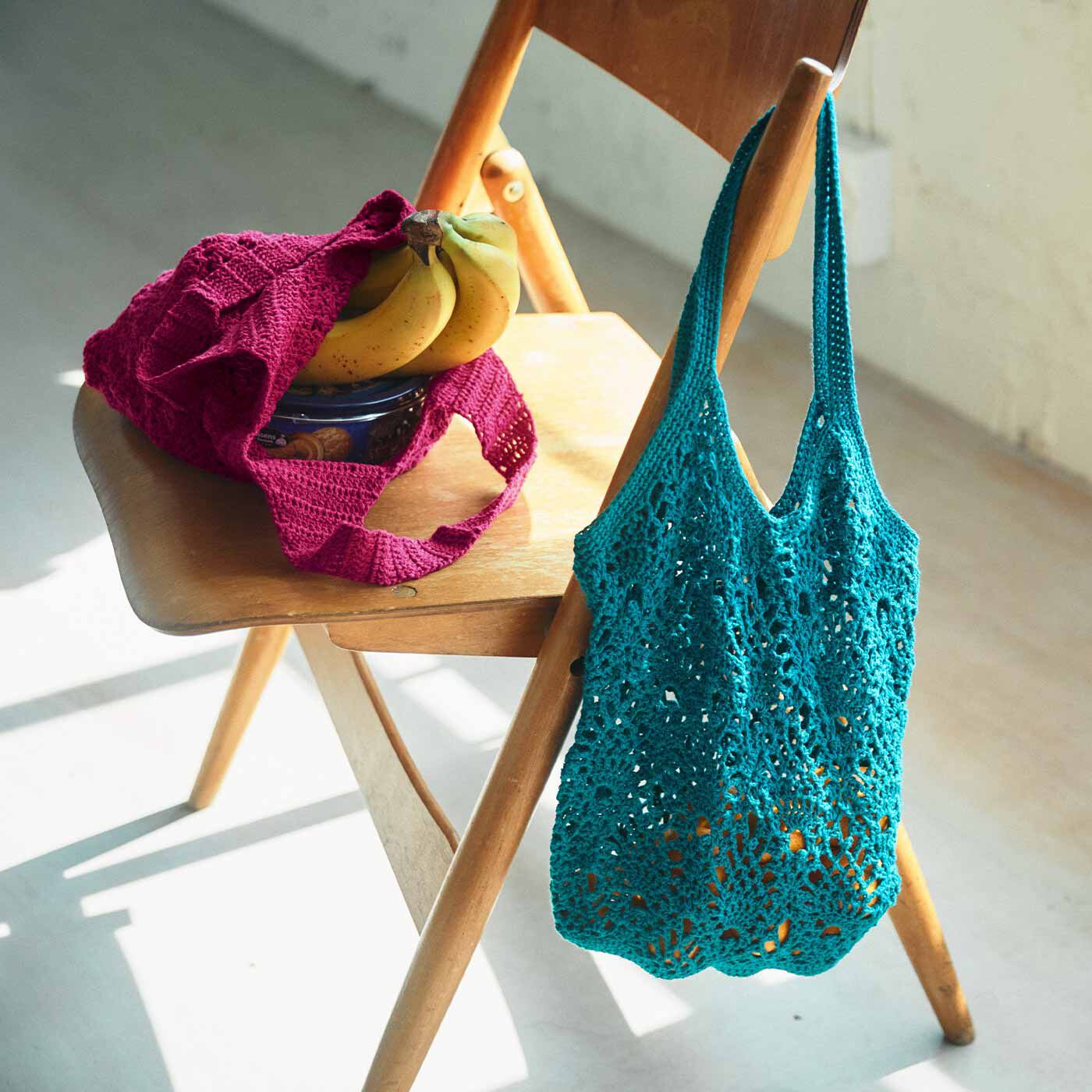 クチュリエ|リスノス×saredo シャリ感が心地よい わたかみりりりで編むネットバッグの会