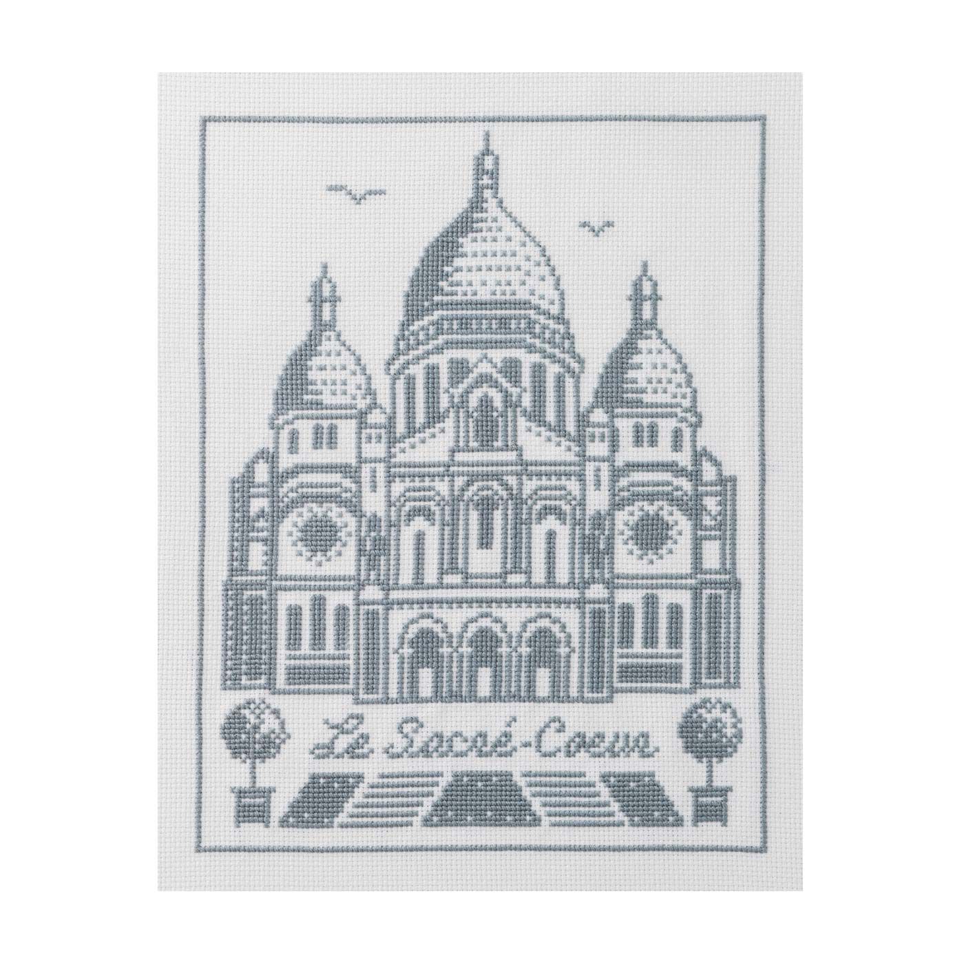 クチュリエ|パリの街並みをモノクロームで描くクロスステッチ|Le Sacre-Coeur：サクレ・クール寺院