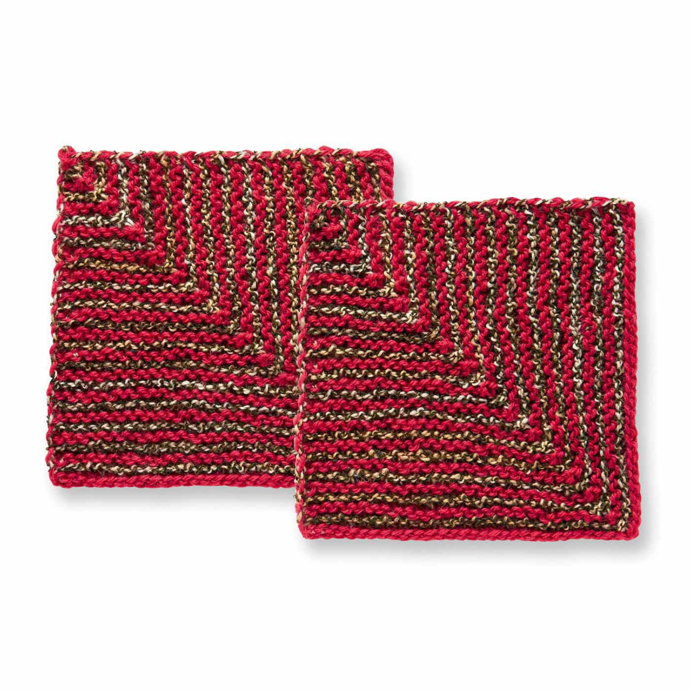 クチュリエ|棒針編みの沼にはまる ユニーク編み地のサンプラーの会|どんどん減るドミノ編み