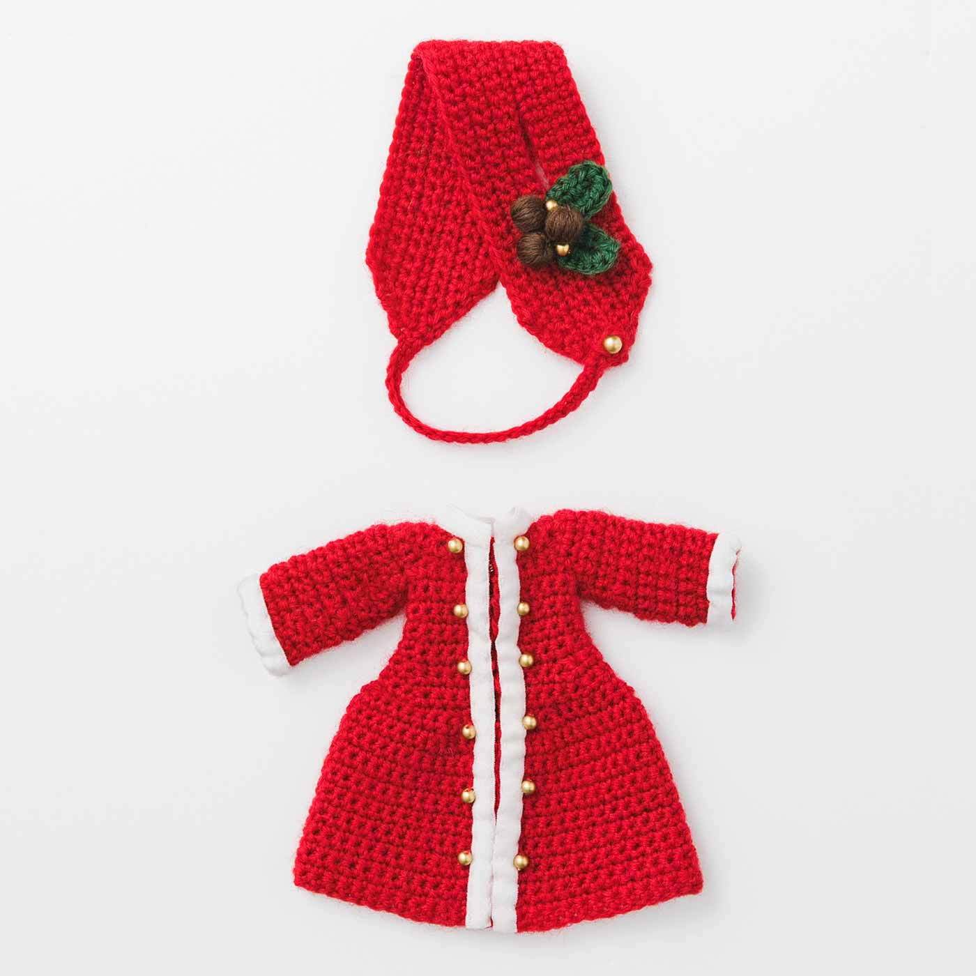 Couturier|【タイプが選べる】季節のコーディネートを楽しむ　かぎ針編みの着せ替えお洋服|12：クリスマス