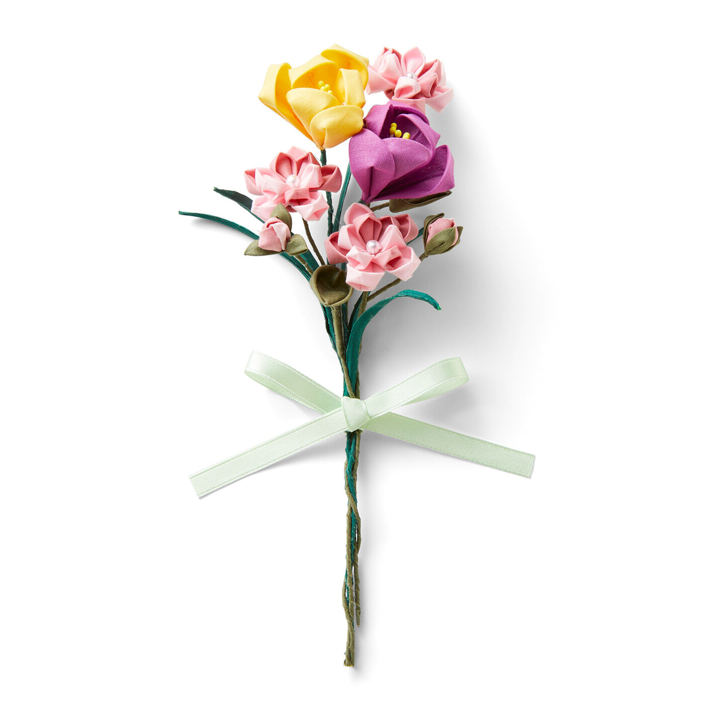クチュリエ|繊細さにうっとり 毎日をやさしく彩る つまみ細工の小さな花束の会|クロッカス＆セントポーリア