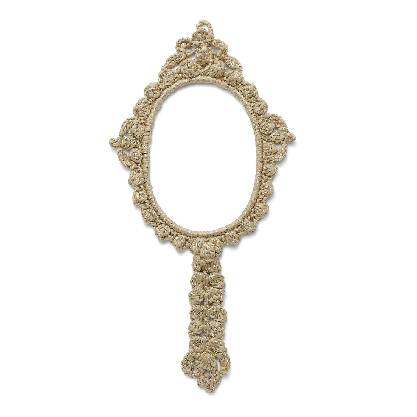 クチュリエ|まるで小さな美術館 かぎ針編みで立体的に再現するアンティークな額縁の会|貴族に愛された純金の手鏡