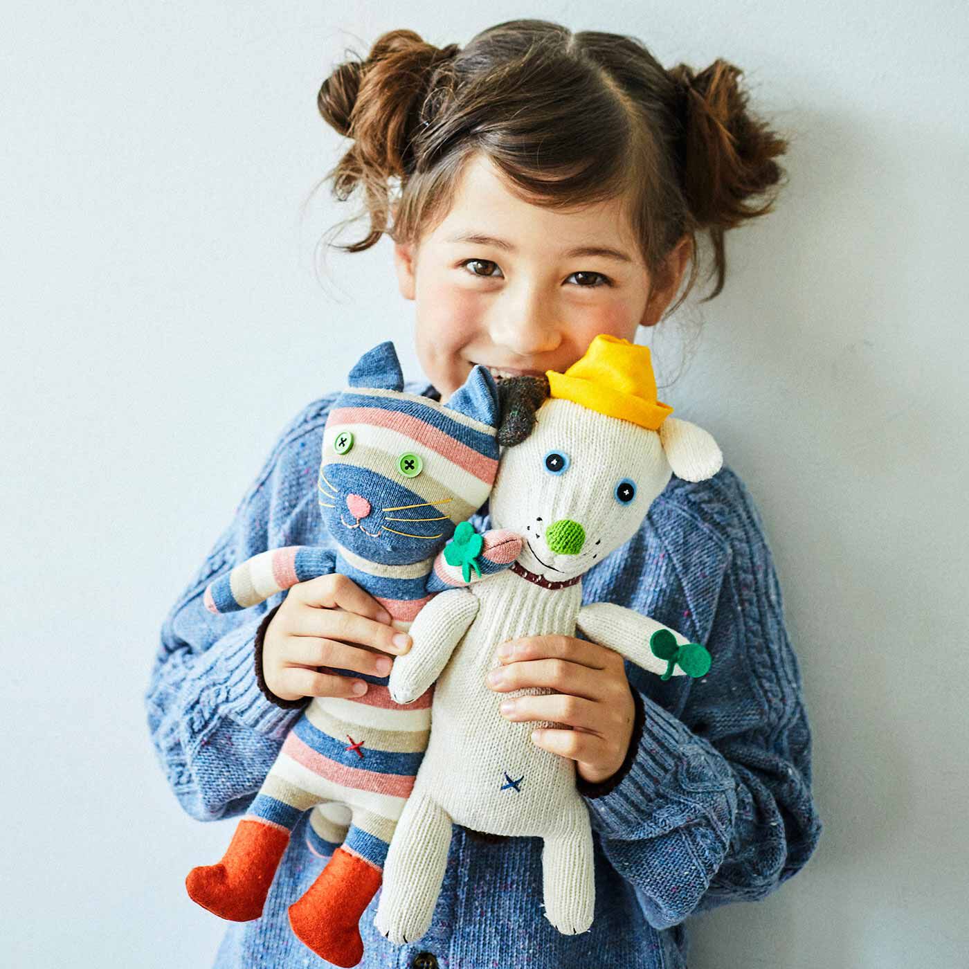Couturier[クチュリエ]|ハッピートイズ 手ぶくろ ワンちゃんのレシピセット|できあがりイメージ図。　※このキットに材料はセットされていません。