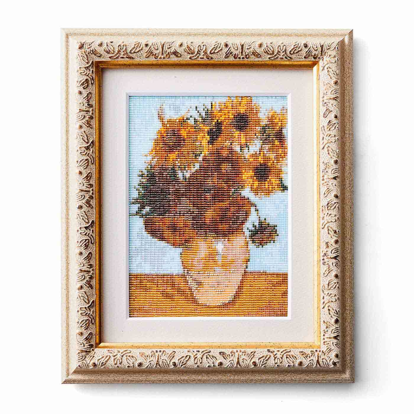 クチュリエ|ビーズ織りの モネ・ルノワール・ゴッホ　印象派 花の名画の会|〈ゴッホ/ひまわり〉