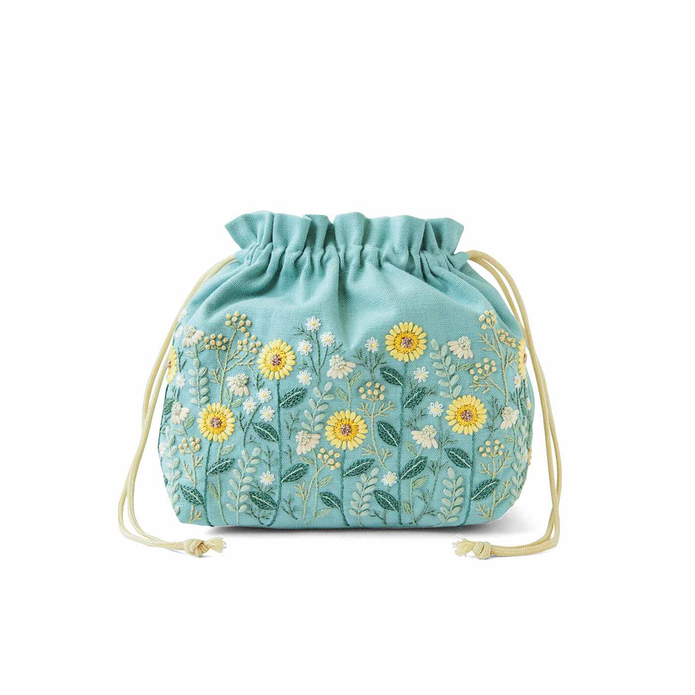 Couturier[クチュリエ]|【6月分以降お届け】多彩な色で魅せる豊かな世界 植物をぎゅっと詰め込んだ 刺しゅうポーチの会|ひまわりの庭